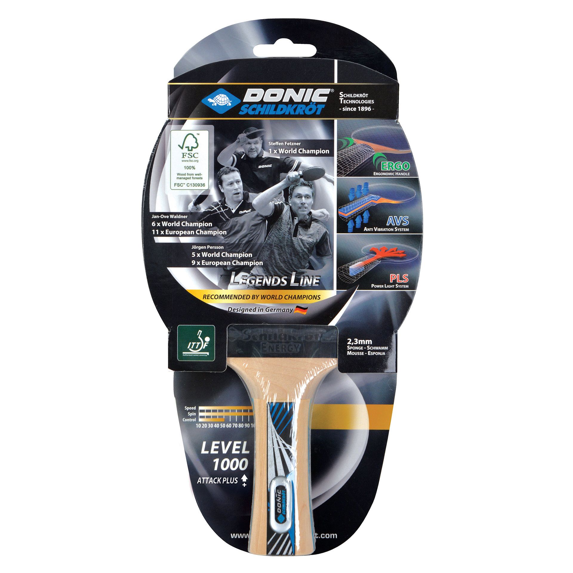 Paleta tenis de masa 2.3 mm, level 1000 Donic Schildkrot Legends 754427 (3190)