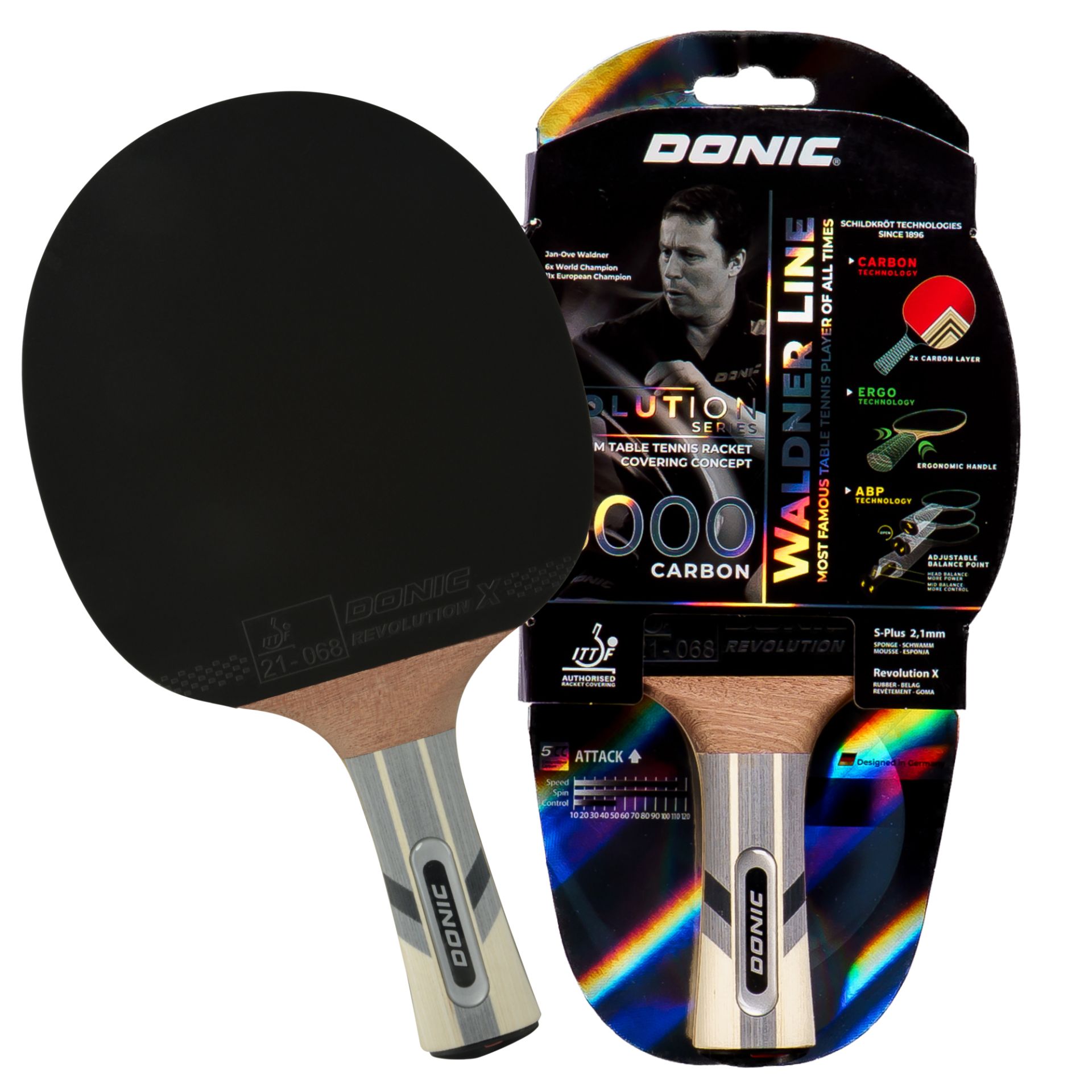 Paleta tenis de masa 2.1 mm, level 3000 Donic Schildkrot Waldner 751803 (4330)