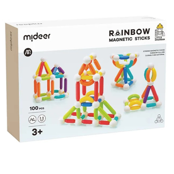 Магнитный конструктор "Радужные цилиндры" (100 шт.) 1170 (10483)
