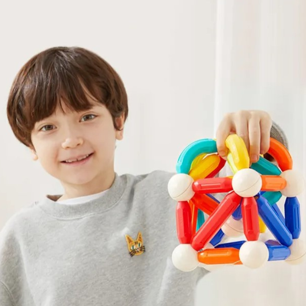 Магнитный конструктор "Радужные цилиндры" (100 шт.) 1170 (10483)
