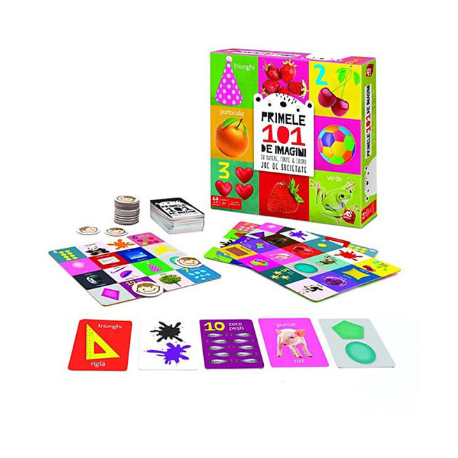 Развивающая игра "Первые 101 цветов, форм и фигур" (RO) 50837 (10121)