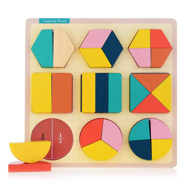 Puzzle de lemn "Figuri" 178660 / 178655 / 178659 (8882)