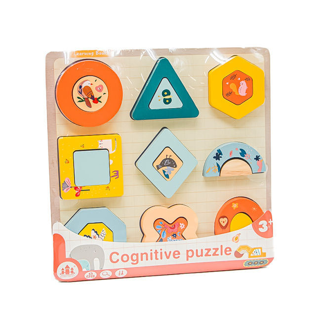 Puzzle de lemn "Figuri" 178660 / 178655 / 178659 (8882)