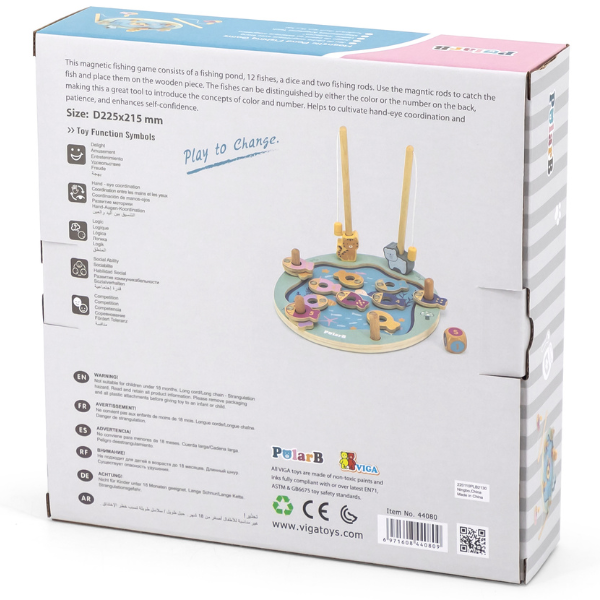 Деревянный игровой набор "Магнитная рыбалка" 44080 (11055)