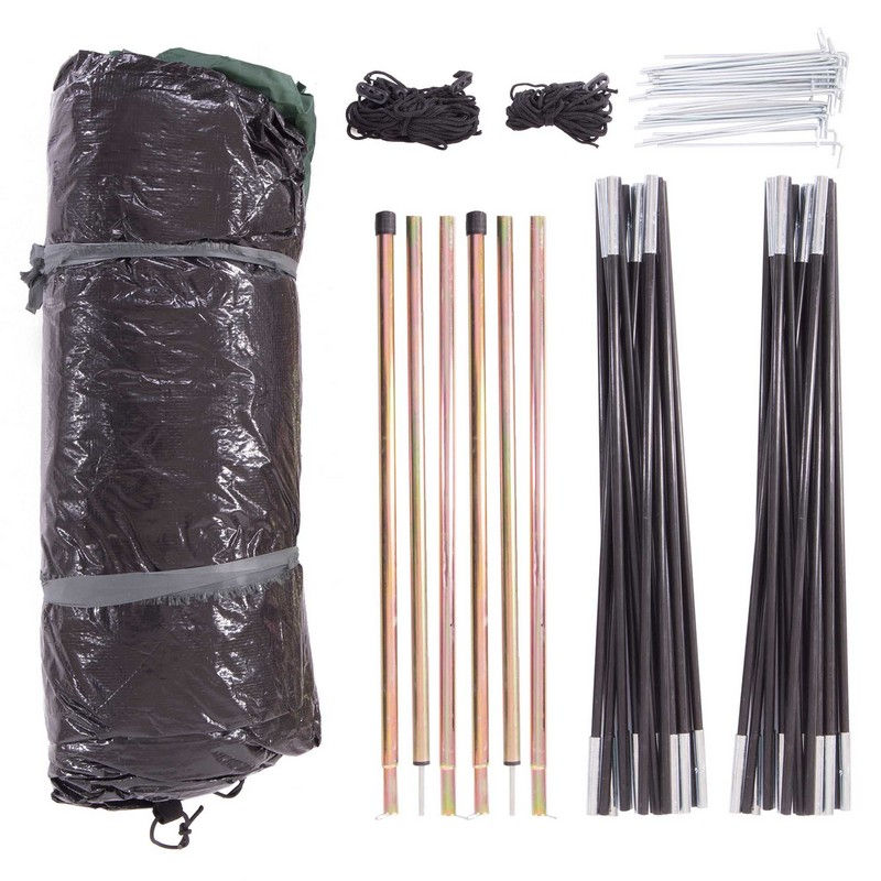 Cort turistic pt 4 persoane cu 2 camere, copertina si vestibul SY-100804 (2291)