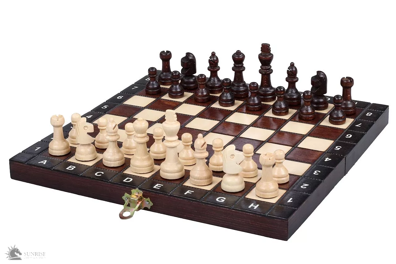 Шахматы деревянные 27.5x27.5 cm Sunrise School CH154 brown (8591)
