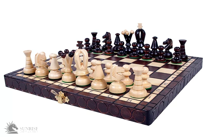Шахматы деревянные 30х30 см Sunrise King's Small CH113 brown (5229)