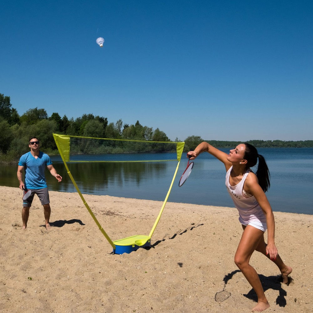 Набор для бадминтона (сетка + 2 ракетки + 2 воланчика + чехол) Donic Schildkrot 970992 (9084)