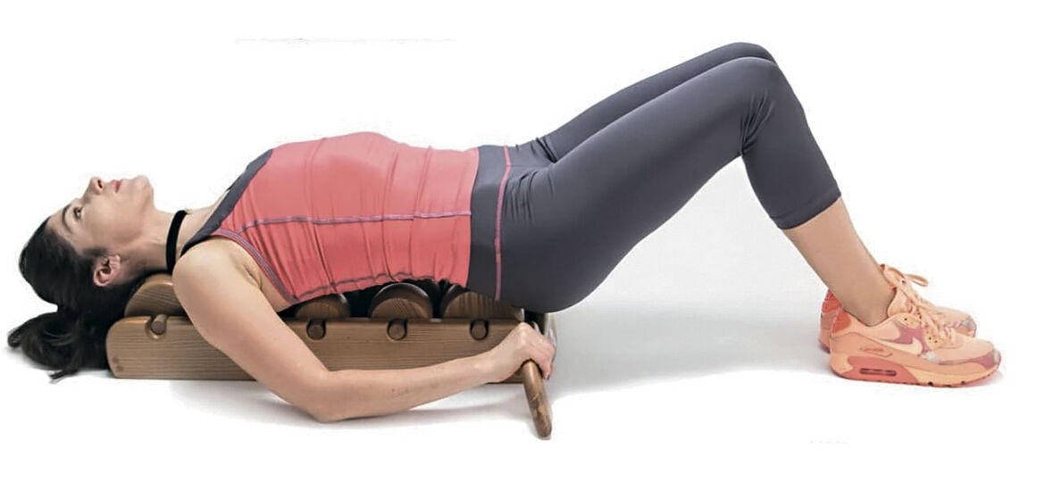 Aparat masaj pentru spate din frasin (max. 200 kg), 5 role Tremass Doctor (6778)