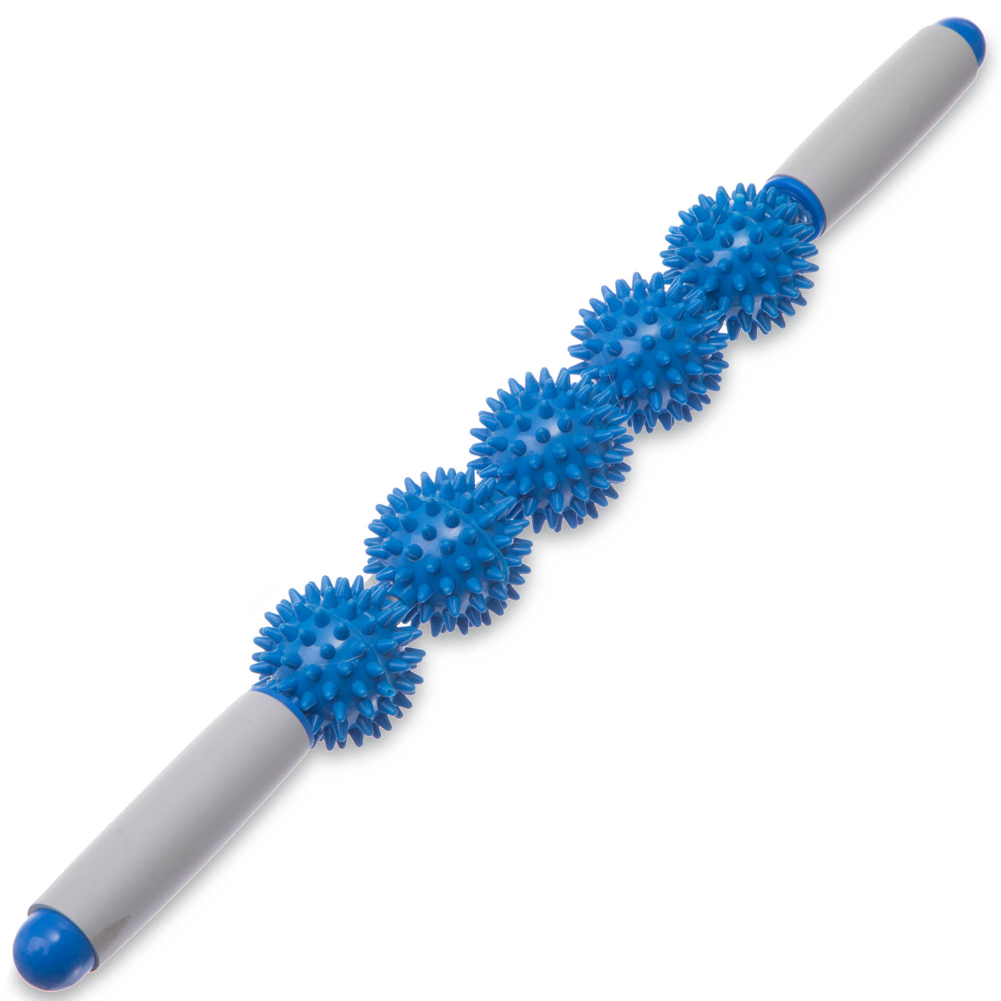 Массажер-палка роликовый PP, TPR, сталь, l=52 см, 5 массажных элементов (3257)