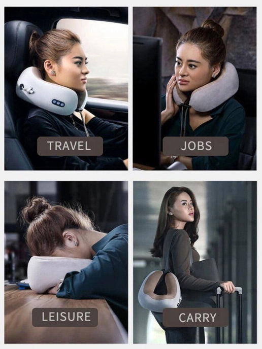 Массажная подушка для шеи 2-в-1 U-Shaped Massage (5612)