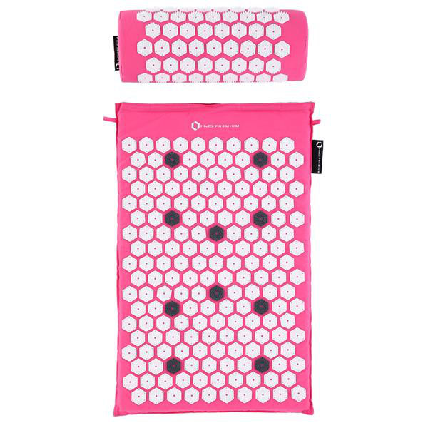 Акупунктурный набор (коврик + подушка + сумка) 74x42 см HMS Premium AKM01 17-44-302 pink (7425)