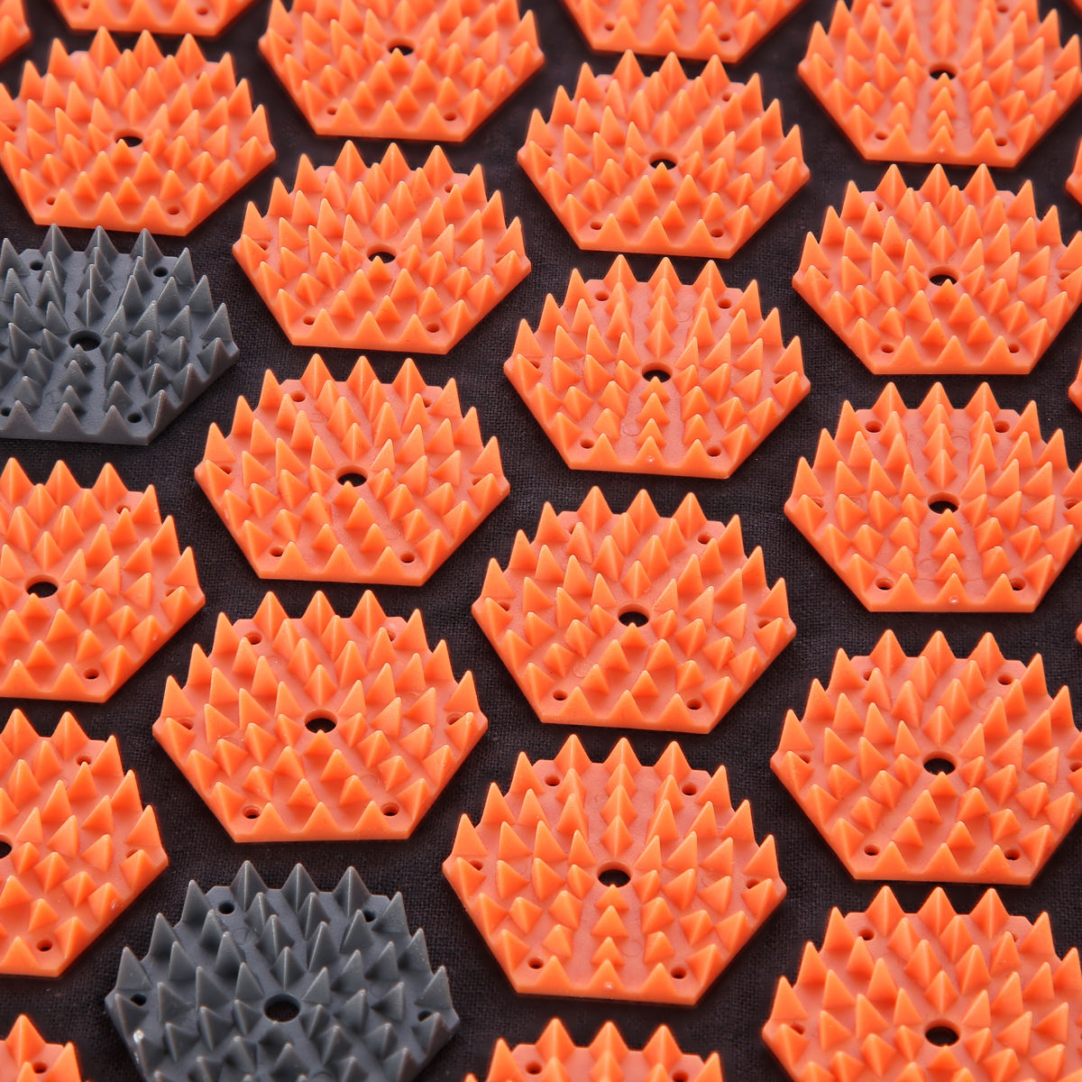 Акупунктурный набор (коврик + подушка) 65x42 см HMS Premium  AKM01 17-44-300 black-orange (4141)