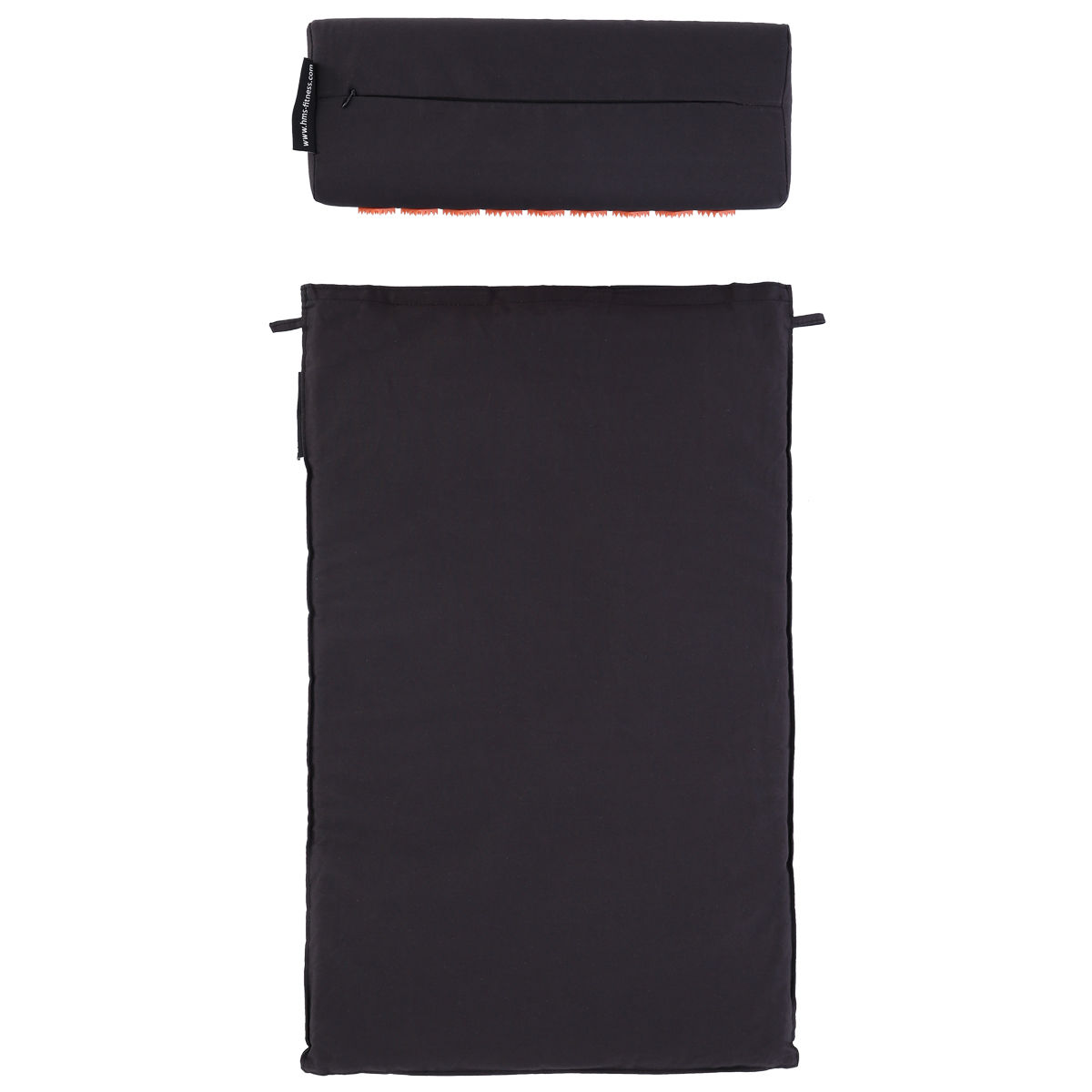 Акупунктурный набор (коврик + подушка) 65x42 см HMS Premium  AKM01 17-44-300 black-orange (4141)