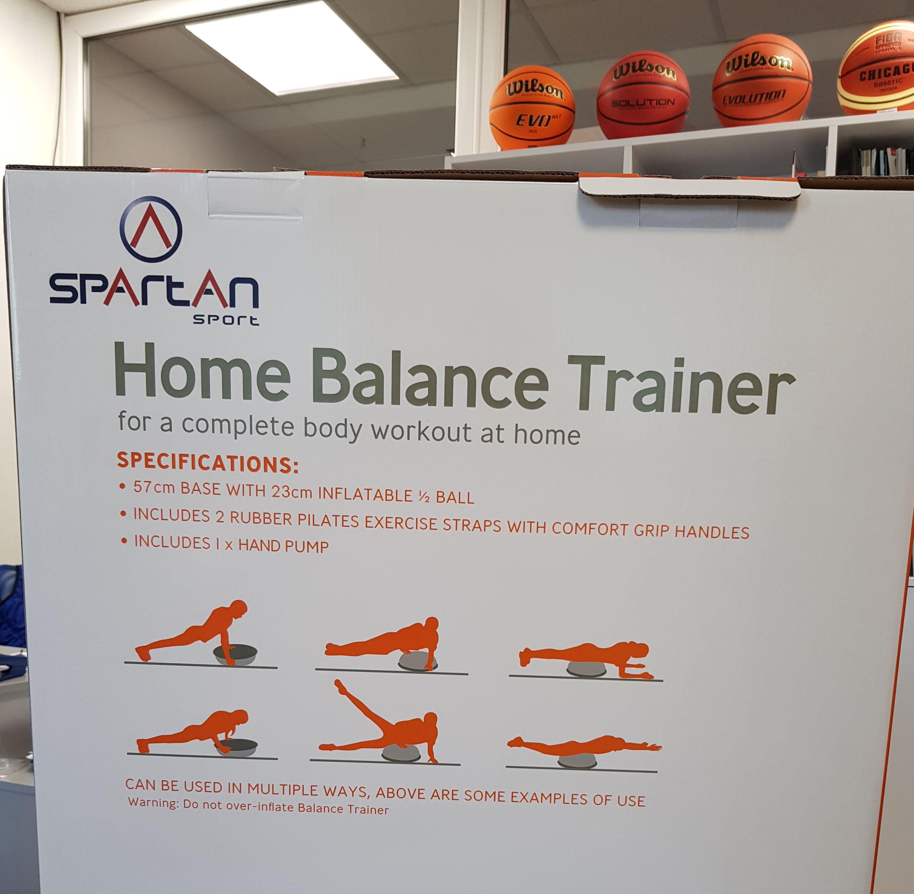 Bosu / Balansir cu pompa si maneri 57х23 cm (max. 120 kg) Spartan 929 (3684)