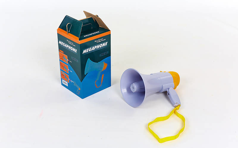 Мегафон HW-8C-A (d=16 см, l=28 см, 15W, bat. (4C) rec.10 sec.) (3302)