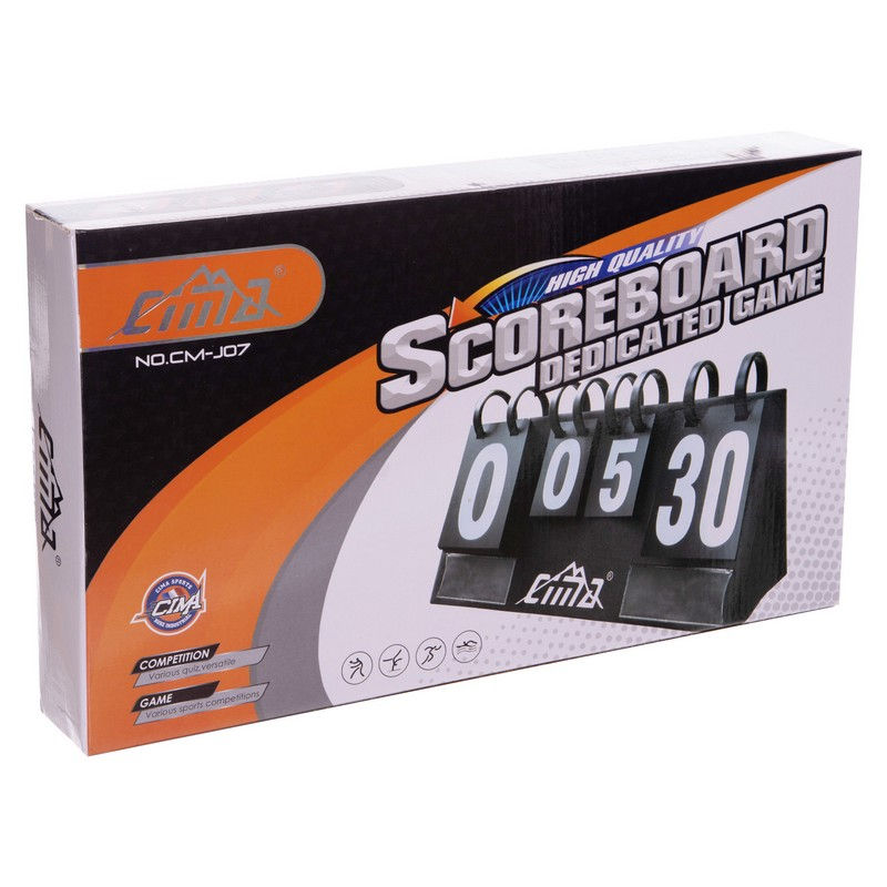 Перекидное табло для спортивных игр, 4 знака (44х21 см) СM-J07 (10470)