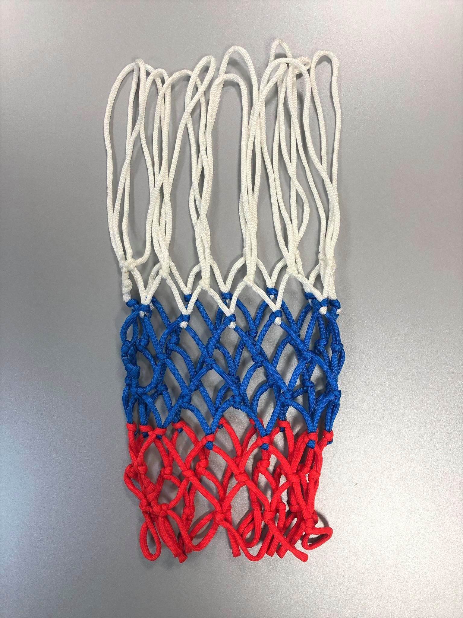 Сетка баскетбольная hand made 4 мм PA 0.55 м Rezac 16111004 red/blue/white (3905)