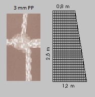 Plasa pentru fotbal 7.5х2.5х0.8х1.2 m (1 buc.) Rezac 14 965 195 (2659)