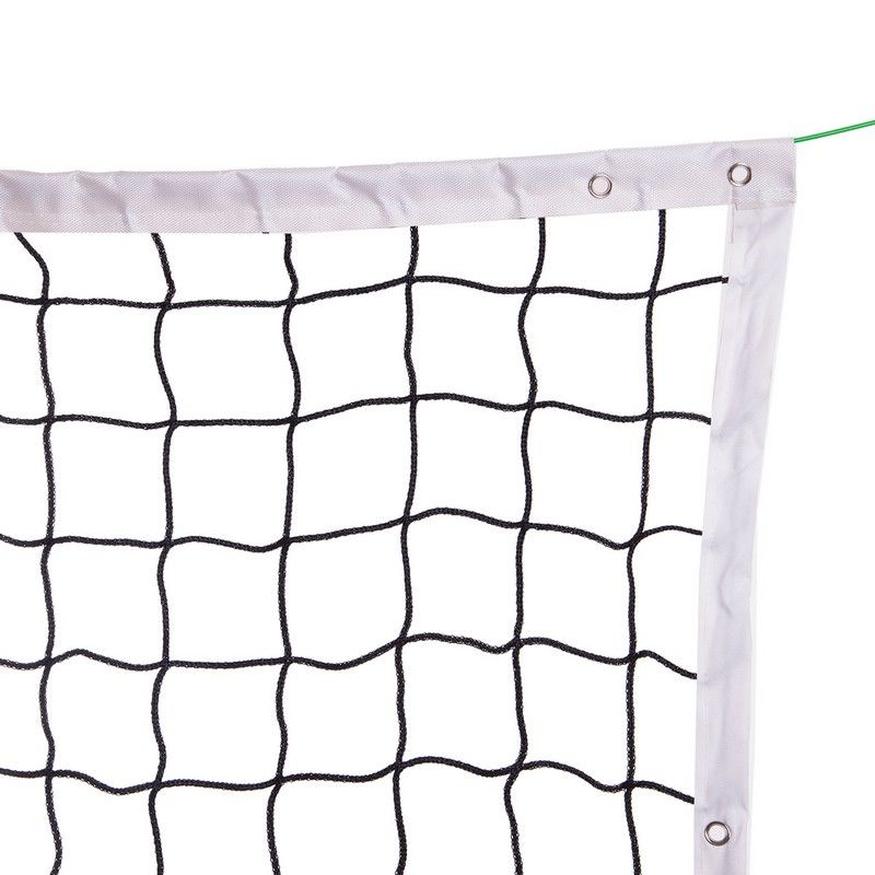 Сетка для волейбола 9.5x1 м PP 4 мм, 12x12 см, с металлическим тросом C-6399 (5344)