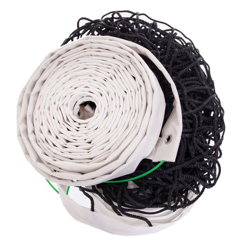 Сетка для волейбола 9.5x1 м PP 4 мм, 12x12 см, с металлическим тросом C-6399 (5344)