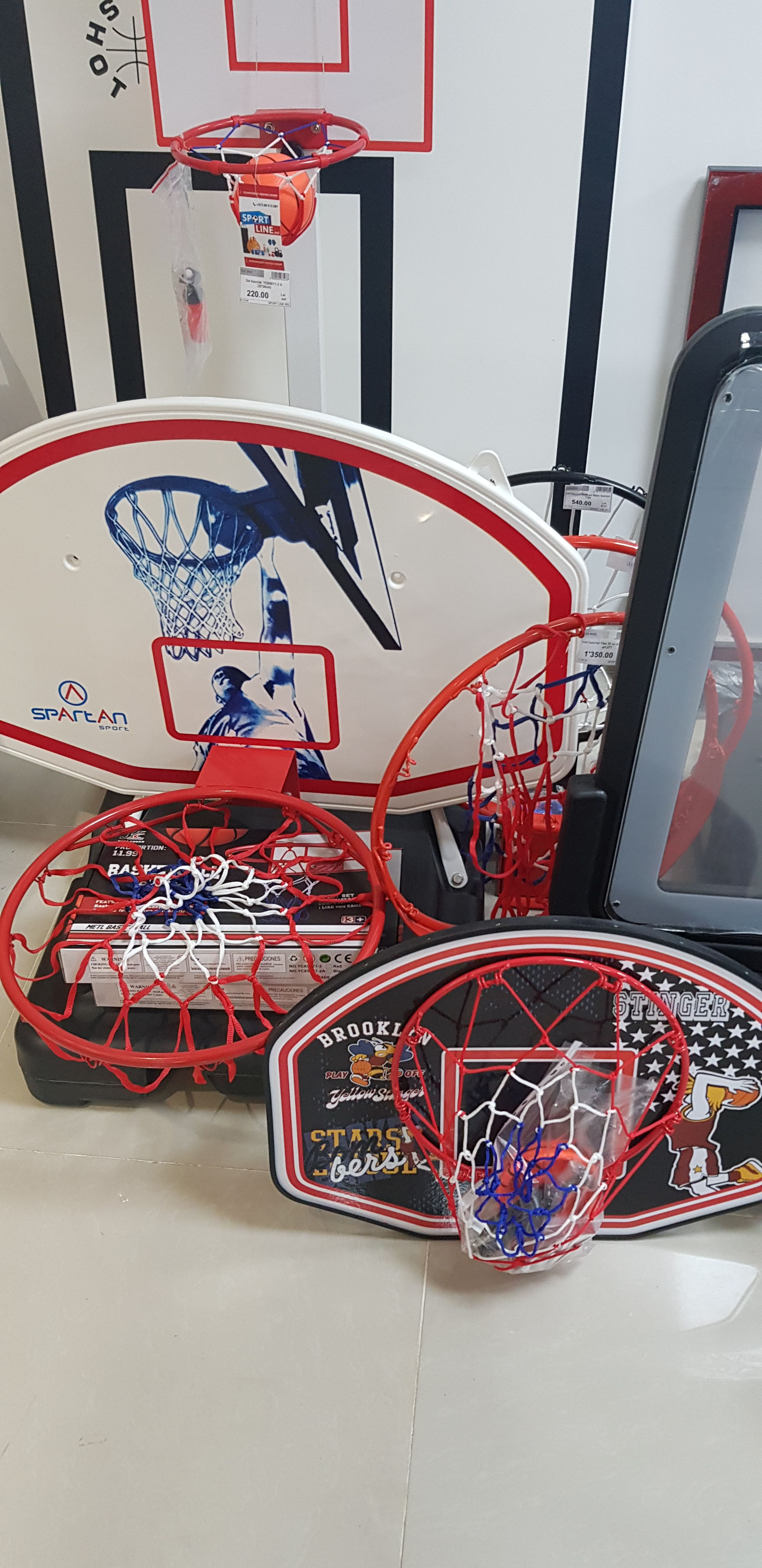 Щит баскетбольный 60х44 см + кольцо + сетка + мяч Spartan 1181 (3962)