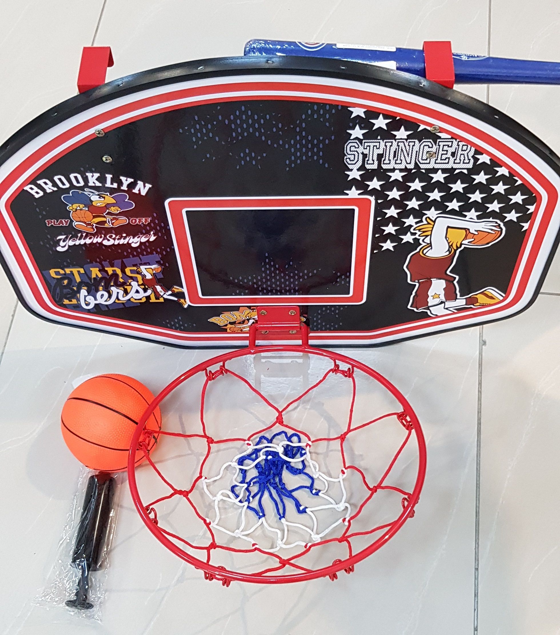 Щит баскетбольный 60х44 см + кольцо + сетка + мяч Spartan 1181 (3962)