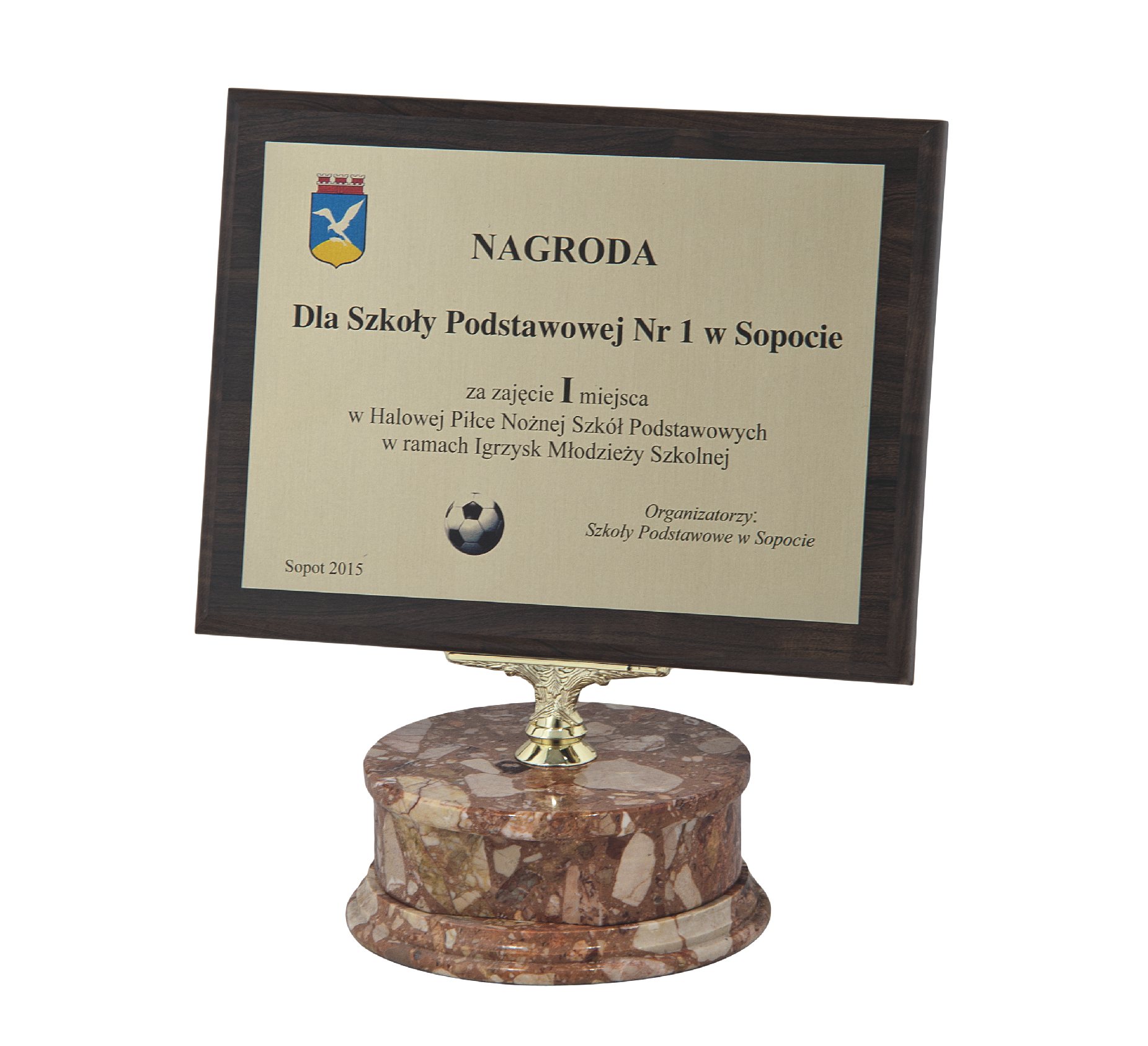 Диплом в дереве + мраморная ножка