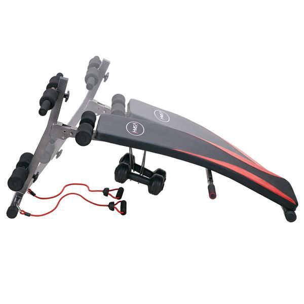 Скамья мультифункциональная с гантелями и эспандерами (макс. 110 кг) HMS L8355 17-53-100 (5631)