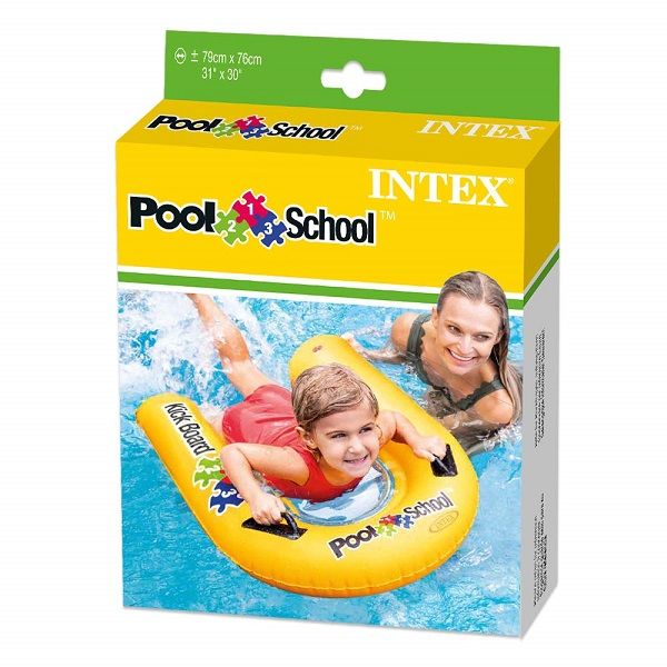 Матрас надувной с ручками "Kick Board Pool School" 79x76 см Intex 58167 (1618)