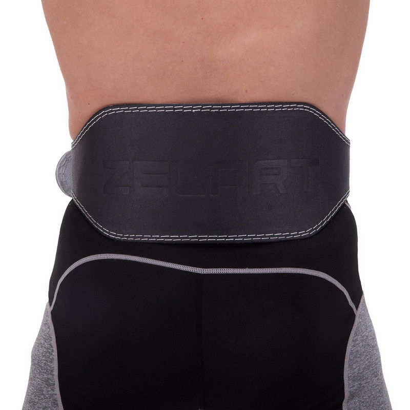 Пояс атлетический кожаный L, h=15 см SB-165053 (8815)