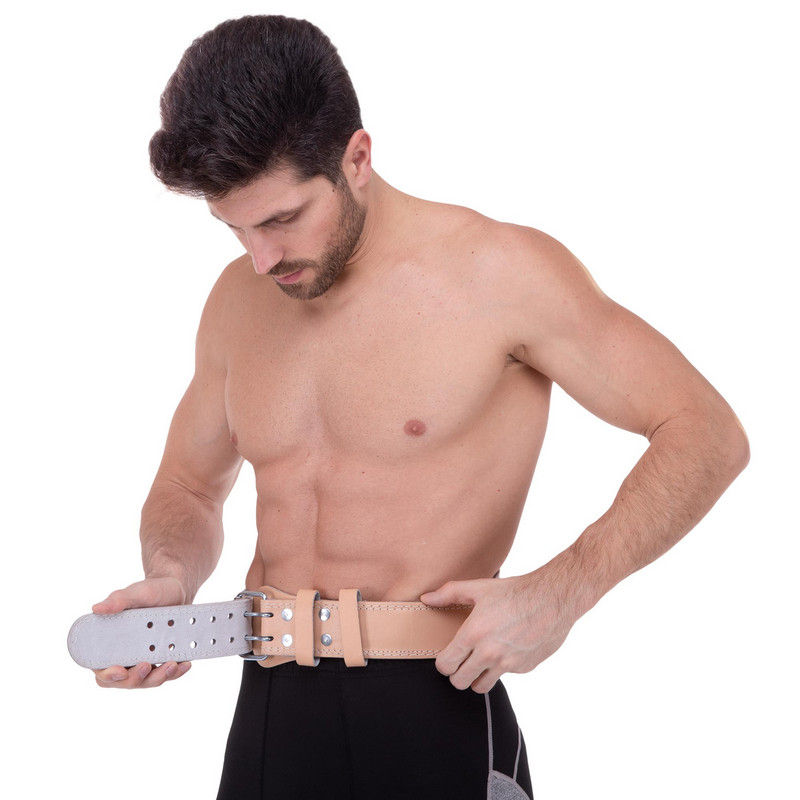 Пояс атлетический кожаный XXL, h=15 см SB-165101 (8817)