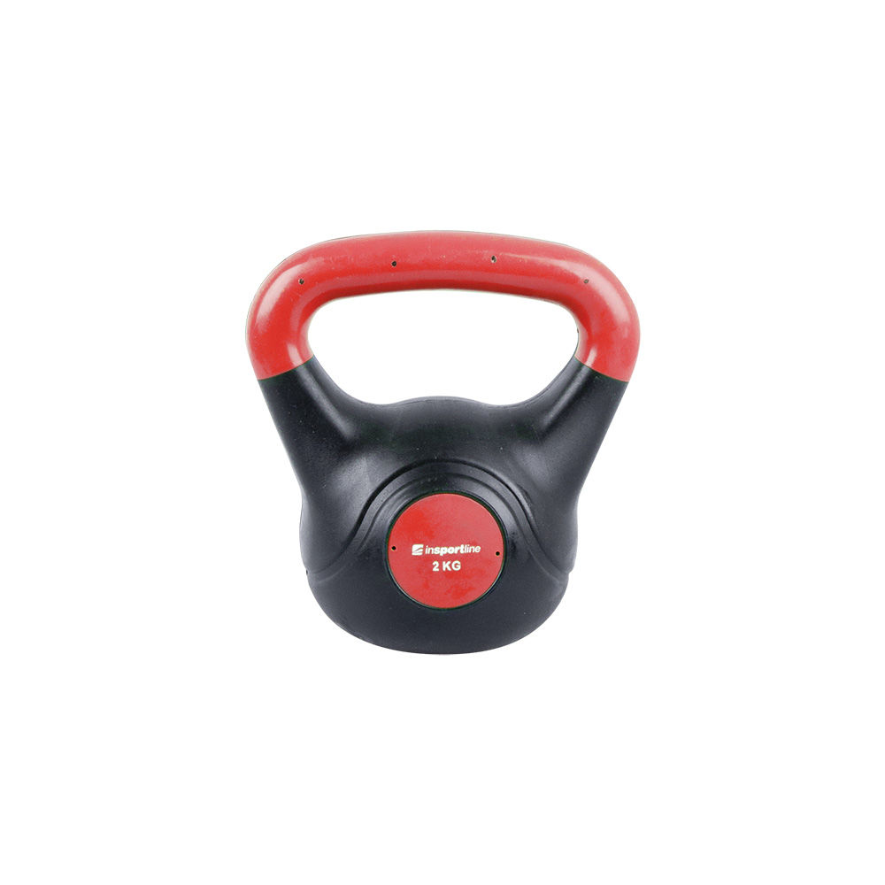 Gantera 2 kg (ciment/vinil) inSPORTline Vin-Bell Dark 10731 red/black (3334)
