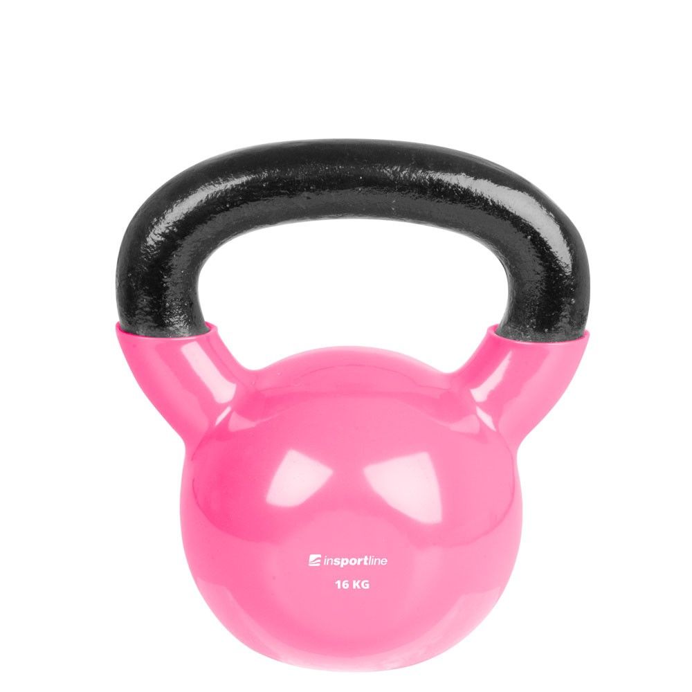 Gantera Vin-Bell otel/vinyl 16 kg inSPORTline 10752 pink (727)