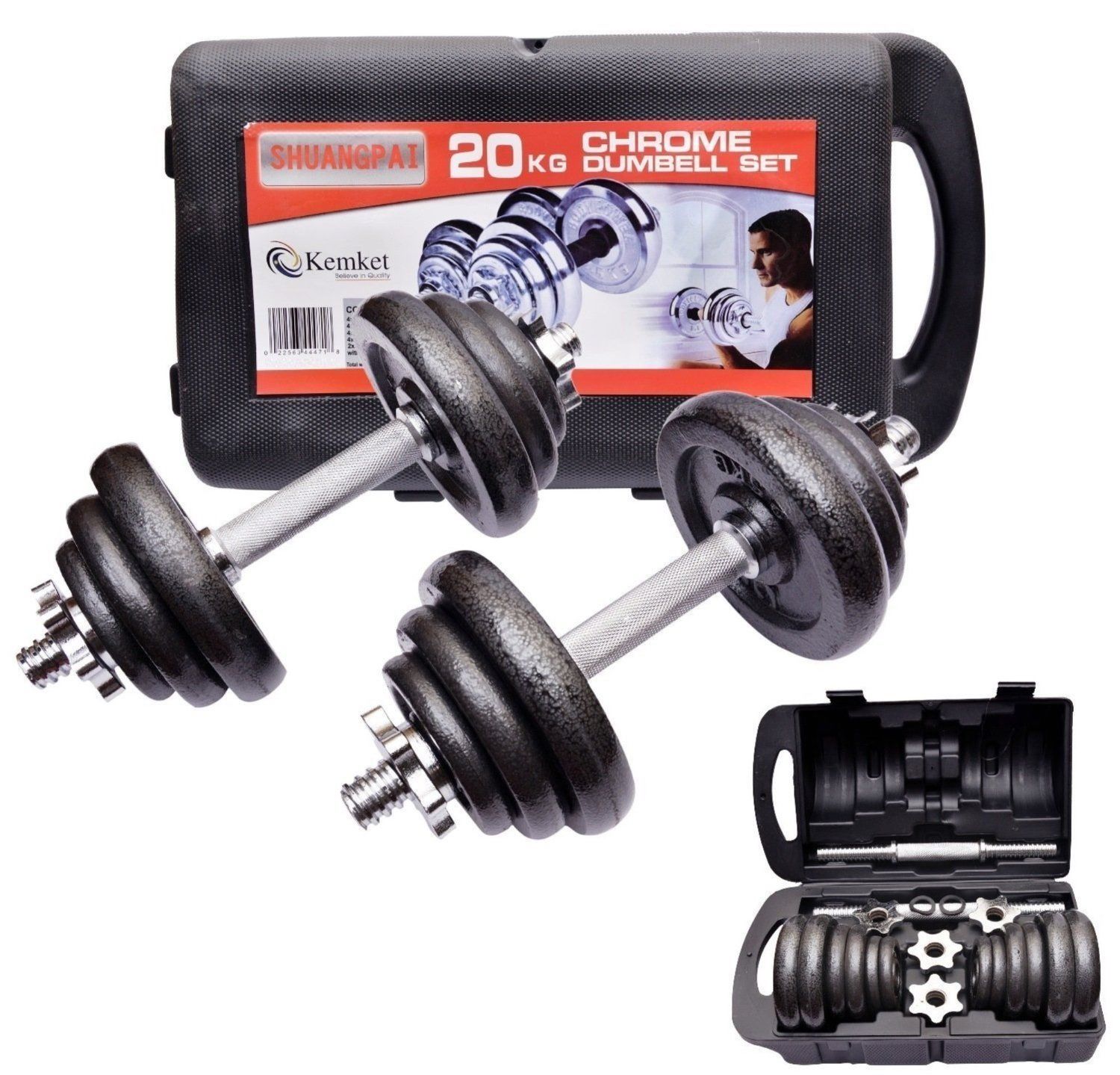 Набор дисков и грифов 20 кг Cast Iron Dumbell Set (5512)