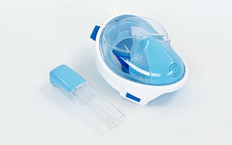 Маска для снорклинга полнолицевая р.L-X (силикон, пластик) LF-118-BL (687)