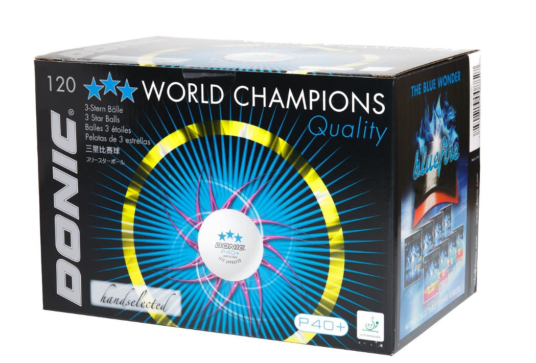 Minge pt tenis de masa Donic P40+ 550242 3*** white (9266)