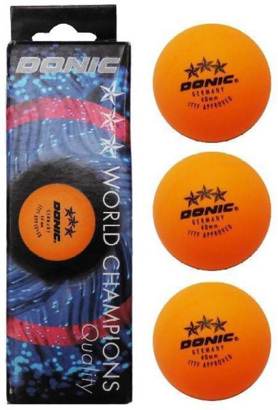 Мяч для настольного тенниса Donic 3 stars ITTF Approved yellow (339)