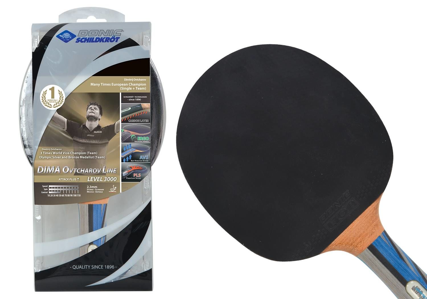 xx Paleta tenis de masa Donic Legends 3000 / 754400, 2.3 mm, carbonwood (3189)