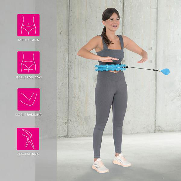 Обруч массажный / Хулахуп с утяжелителем (400 гр.) HMS HHW01 17-44-520 (7439)