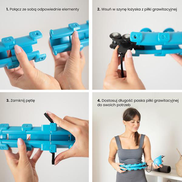 Обруч массажный / Хулахуп с утяжелителем (400 гр.) HMS HHW01 17-44-520 (7439)