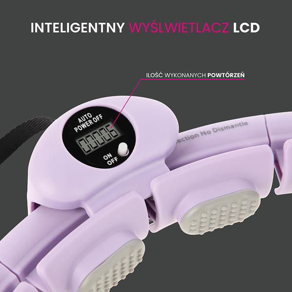 Cerc hoola hoop cu greutate (400gr.) si contor digital HMS HHW09 17-44-565 (7438)