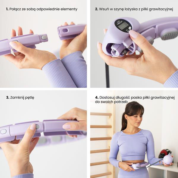 Cerc hoola hoop cu greutate (400gr.) si contor digital HMS HHW09 17-44-565 (7438)