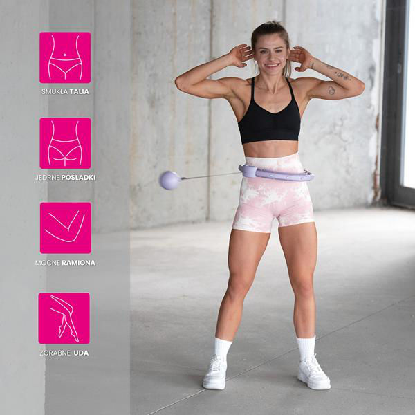 Cerc hoola hoop cu greutate (400gr.) si contor digital HMS HHW09 17-44-565 (7438)