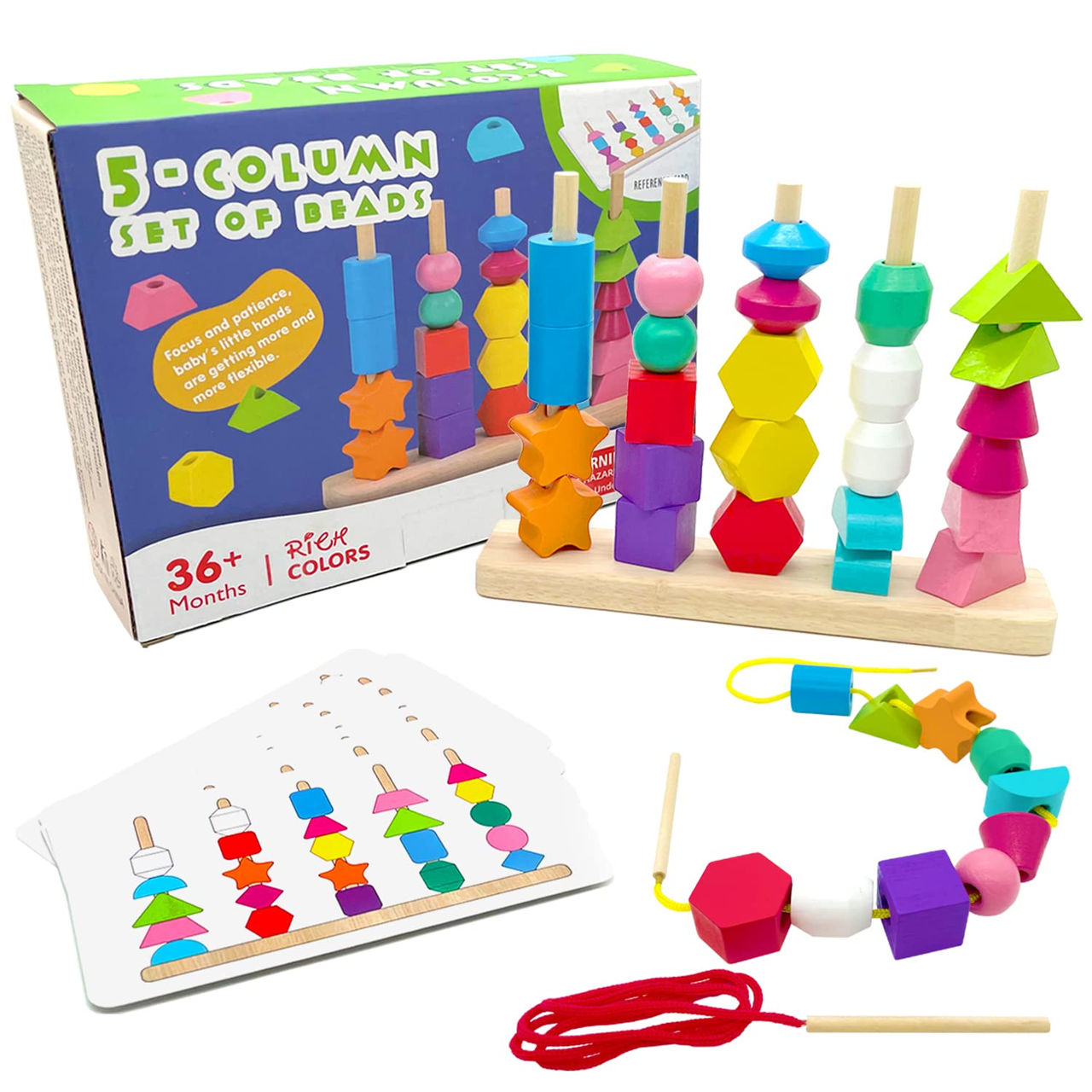 Логическая деревянная игра с карточками "Геометрические формы" 232-148 (9471)