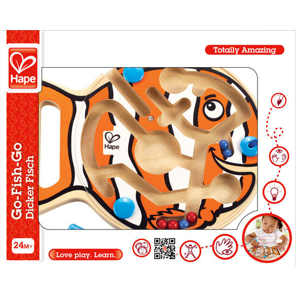 Labirint magnetic din lemn "Peste" E1700 (7743)