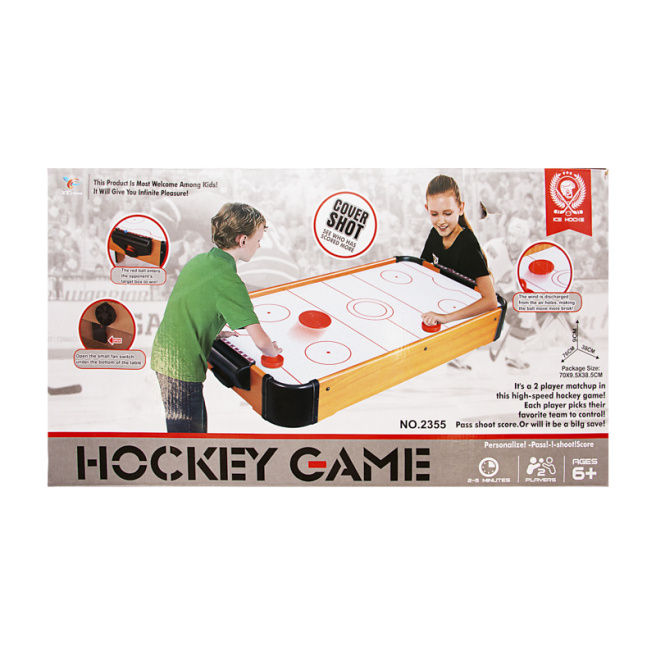 Аэрохоккей деревянный 76x38x9 см 492035 (6011)