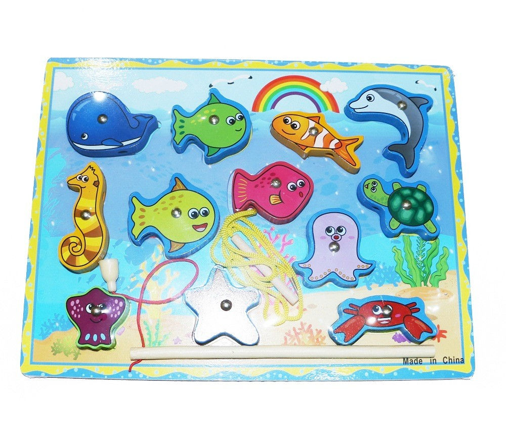 Рыбалка деревянная на магнитах 177-027 (7088)