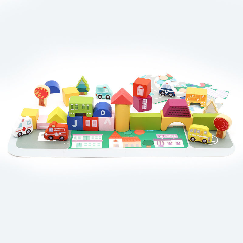 Конструктор деревянный "Город" (115 элементов) 148741 (7123)