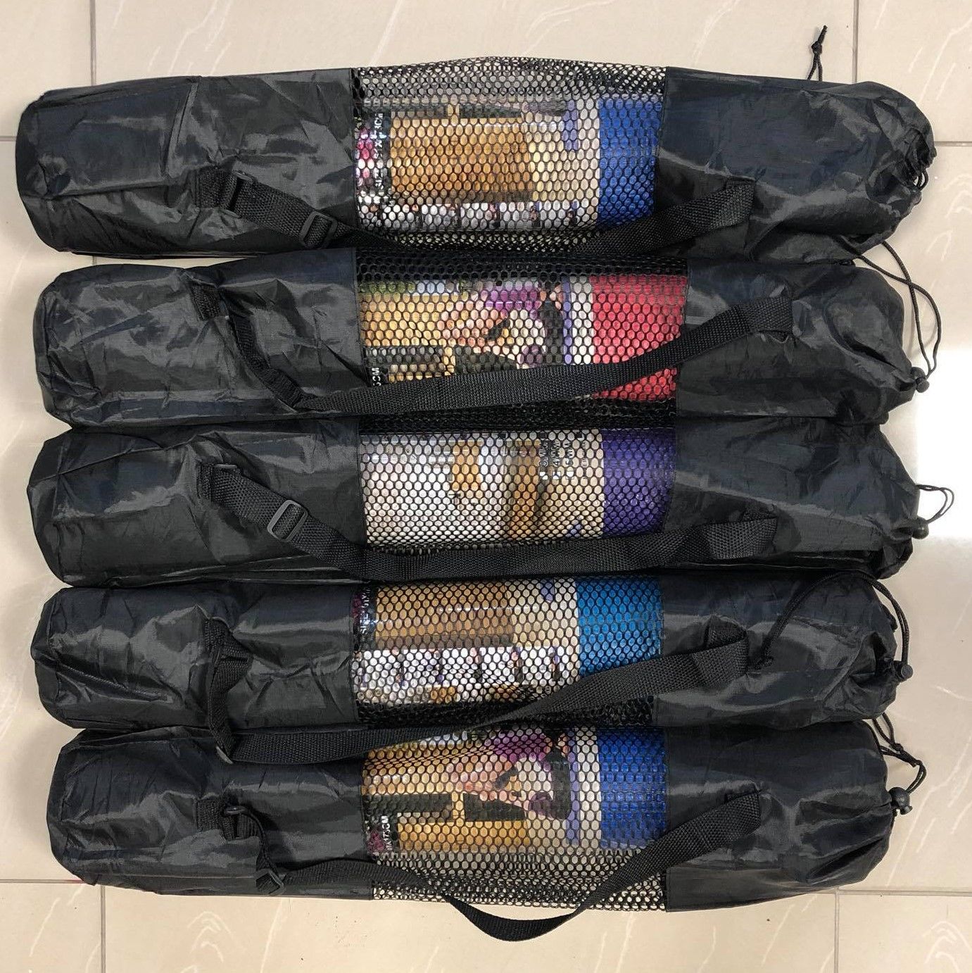 Коврик для фитнеса + чехол 173х61х0.4 см PVC 60013 (2619)